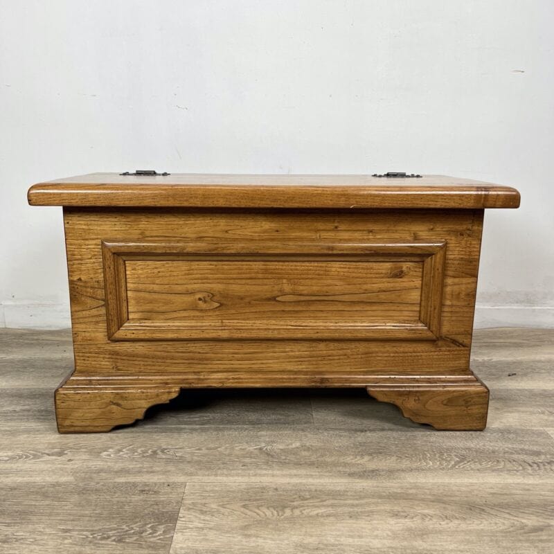 Cassapanca in stile antico Arte Povera legno massello di rovere Baule Panca Categoria Mensole
