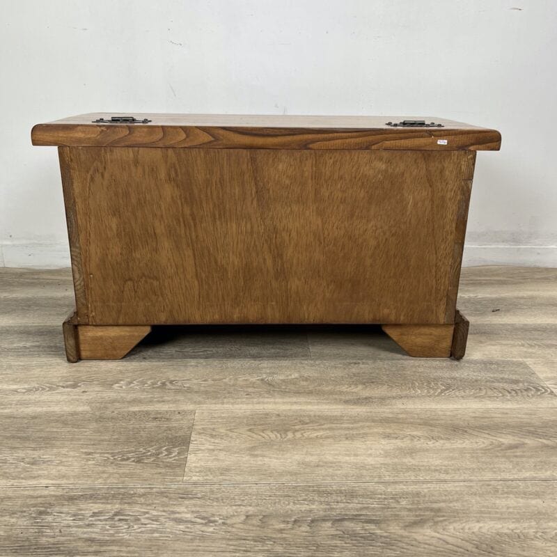Cassapanca in stile antico Arte Povera legno massello di rovere Baule Panca Categoria Mensole