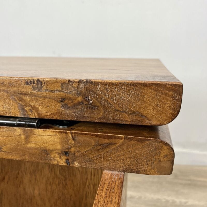 Cassapanca in stile antico Arte Povera legno massello di rovere Baule Panca Categoria Mensole