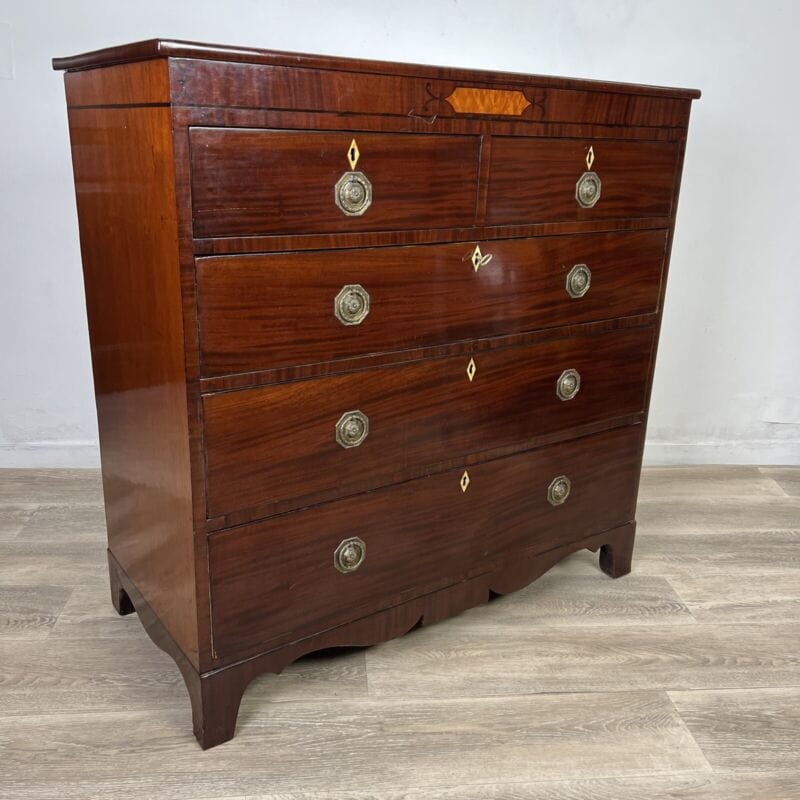 Cassettone antico epoca 800 comò cassettiera inglese Stile Giorgio III in mogano Categoria Arredamento