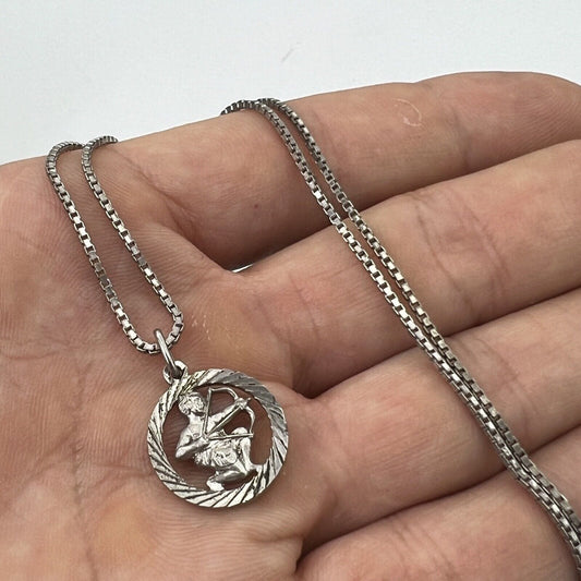 Catenina in argento 925  con ciondolo Segno Zodiacale del Sagittario Girocollo Categoria  Sheffield & Argento