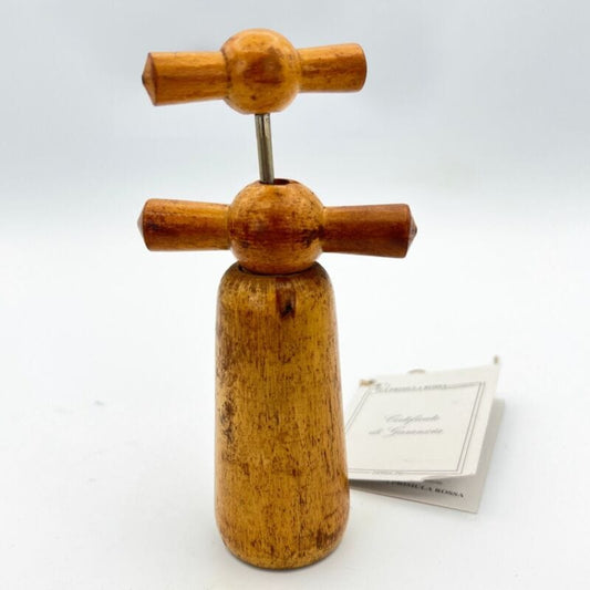 Cavatappi antico da collezione in legno a doppia elica manico tirebouchon 900 Categoria  Cavatappi