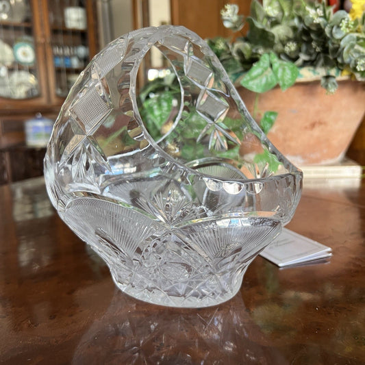 Centrotavola in Cristallo di Boemia molato vintage intagliato anni 70 Vintage Categoria Vetri e Cristalli