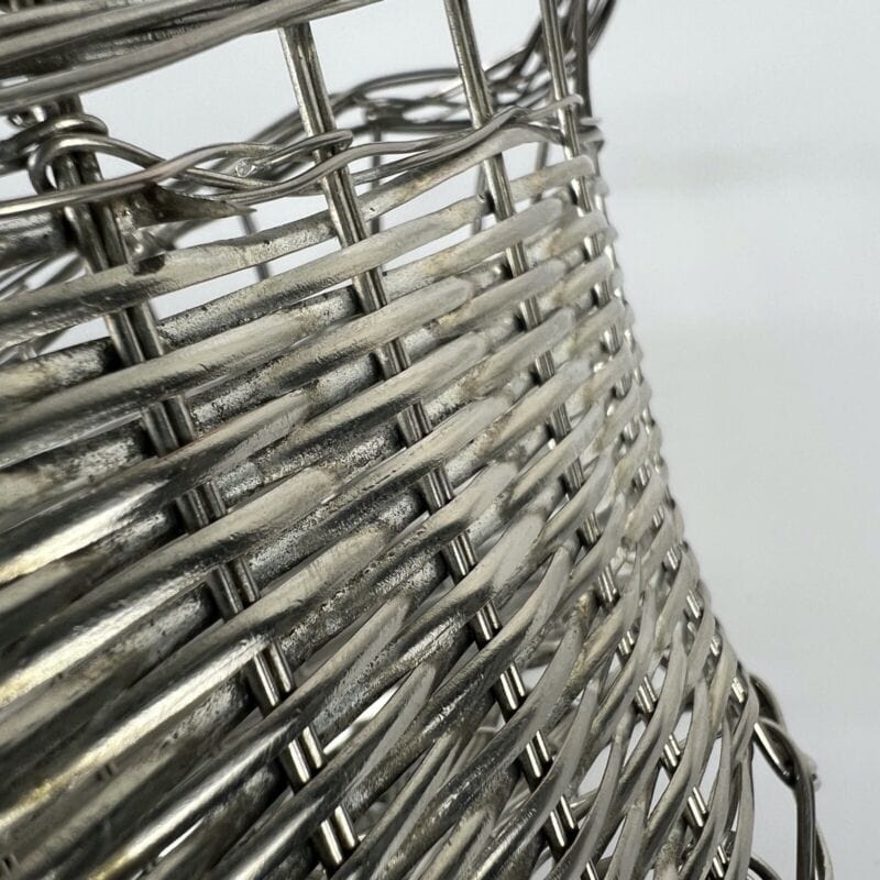 Cestino portabottiglia per vino vintage in Argento silver plated antico Francese Categoria Sheffield & Argento