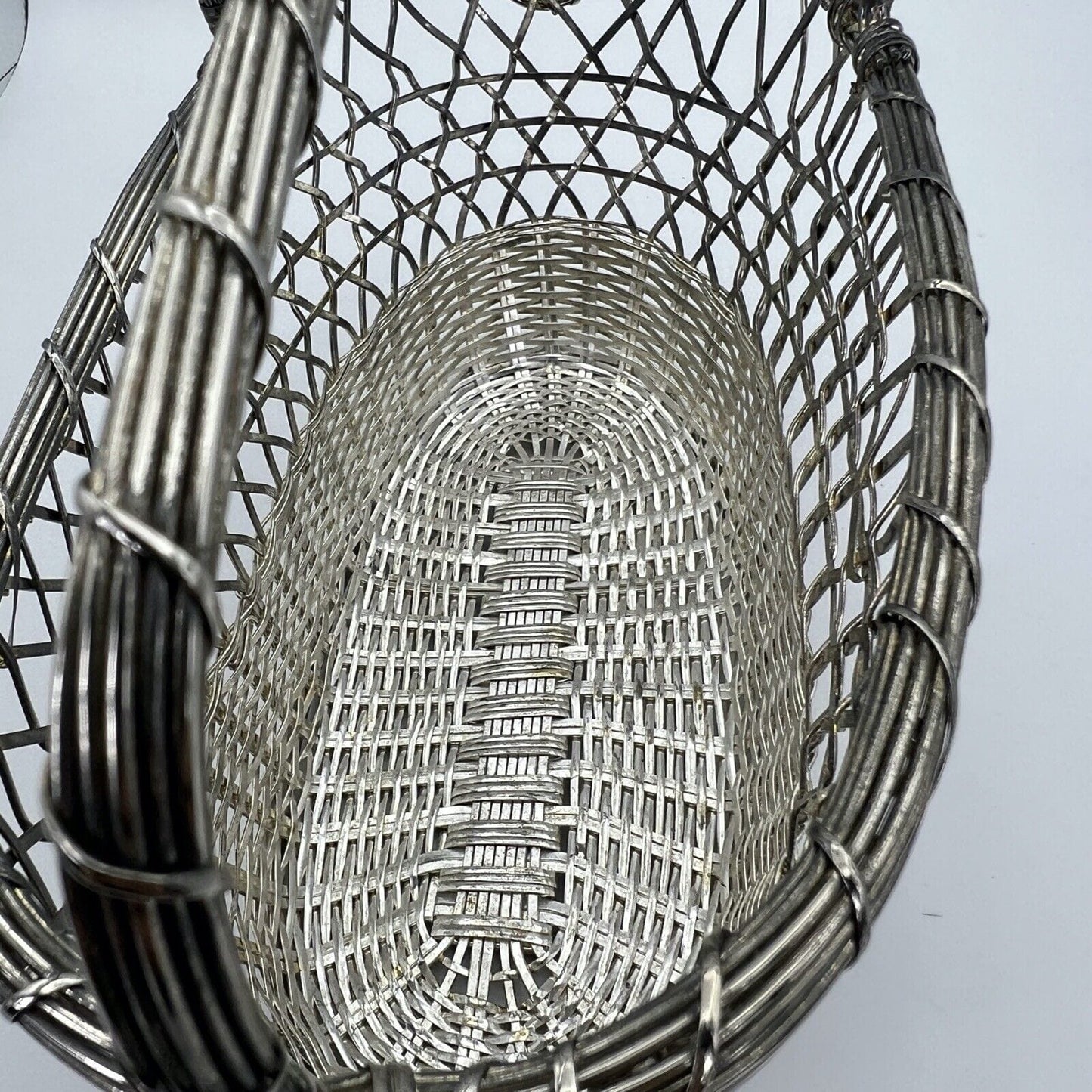 Cestino portabottiglia per vino vintage in Argento silver plated antico Francese Categoria Sheffield & Argento