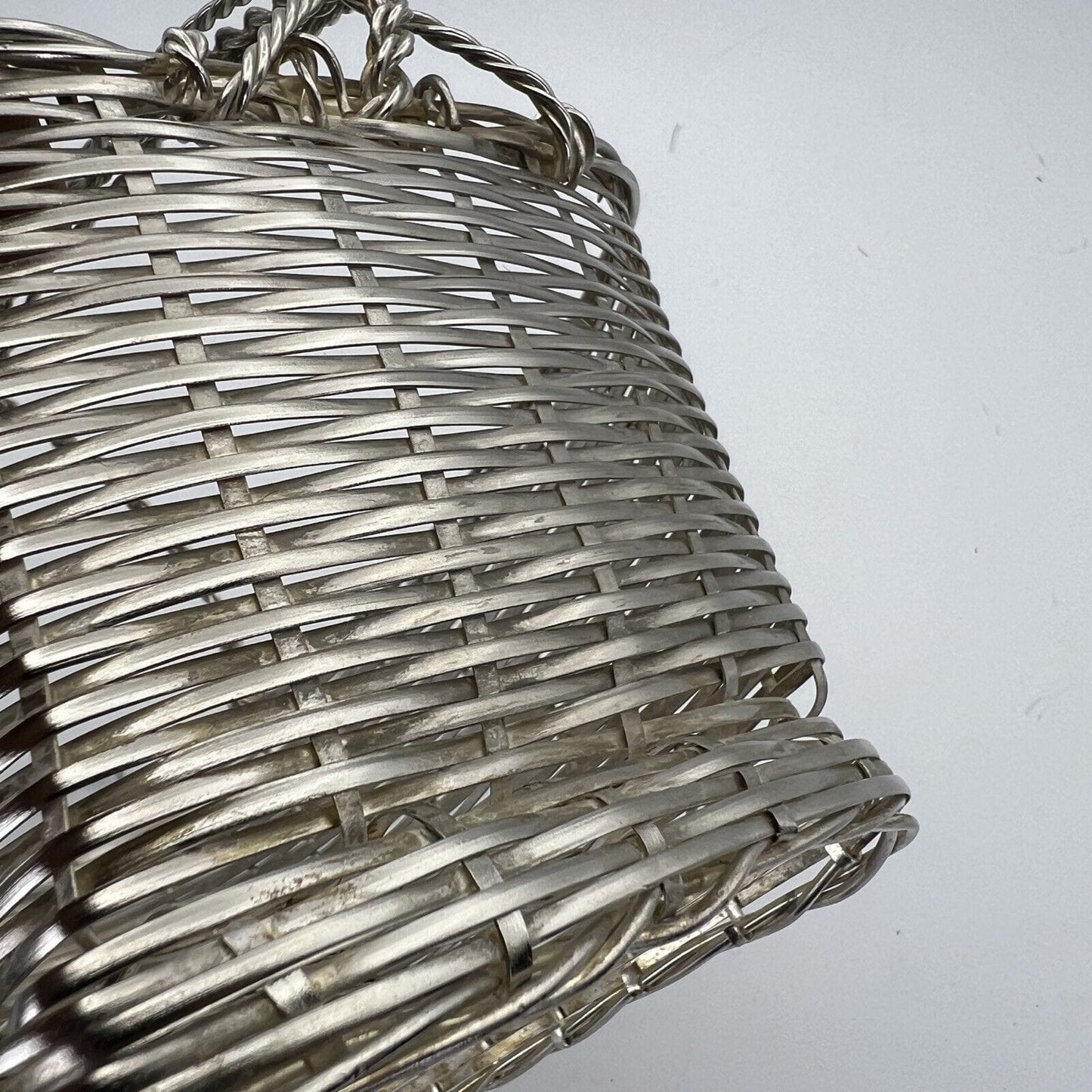 Cestino portabottiglia per vino vintage in Argento silver plated antico Francese Categoria Sheffield & Argento