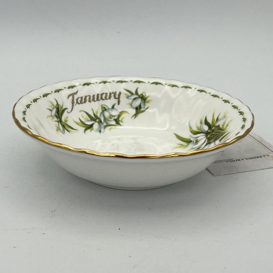 Ciotola ciotolina Coppetta in porcellana Royal Albert con mese GENNAIO '900 1970 Categoria Servizio tazze - Tazze