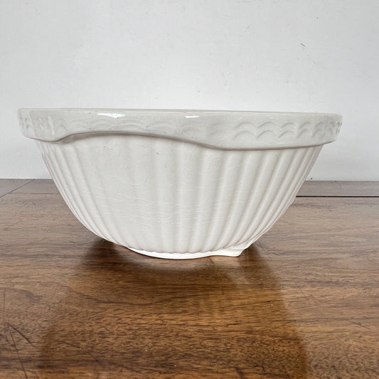 Ciotola vintage anni '60 da per cucina scodella in ceramica panna Insalatiera Categoria Centrotavola e Ciotole