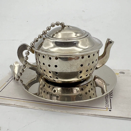 Colino da te' the infusore Vintage in metallo argentato mini teiera antica Categoria Sheffield & Argento