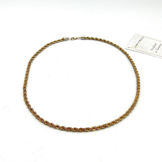 Collana da donna girocollo catena vintage collier a torchon Bicolore Oro Argento Categoria Bigiotteria & Accessori