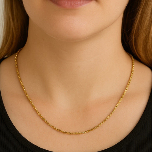 Collana da donna girocollo in Oro Placcato catena vintage collier a torchon Categoria Bigiotteria & Accessori