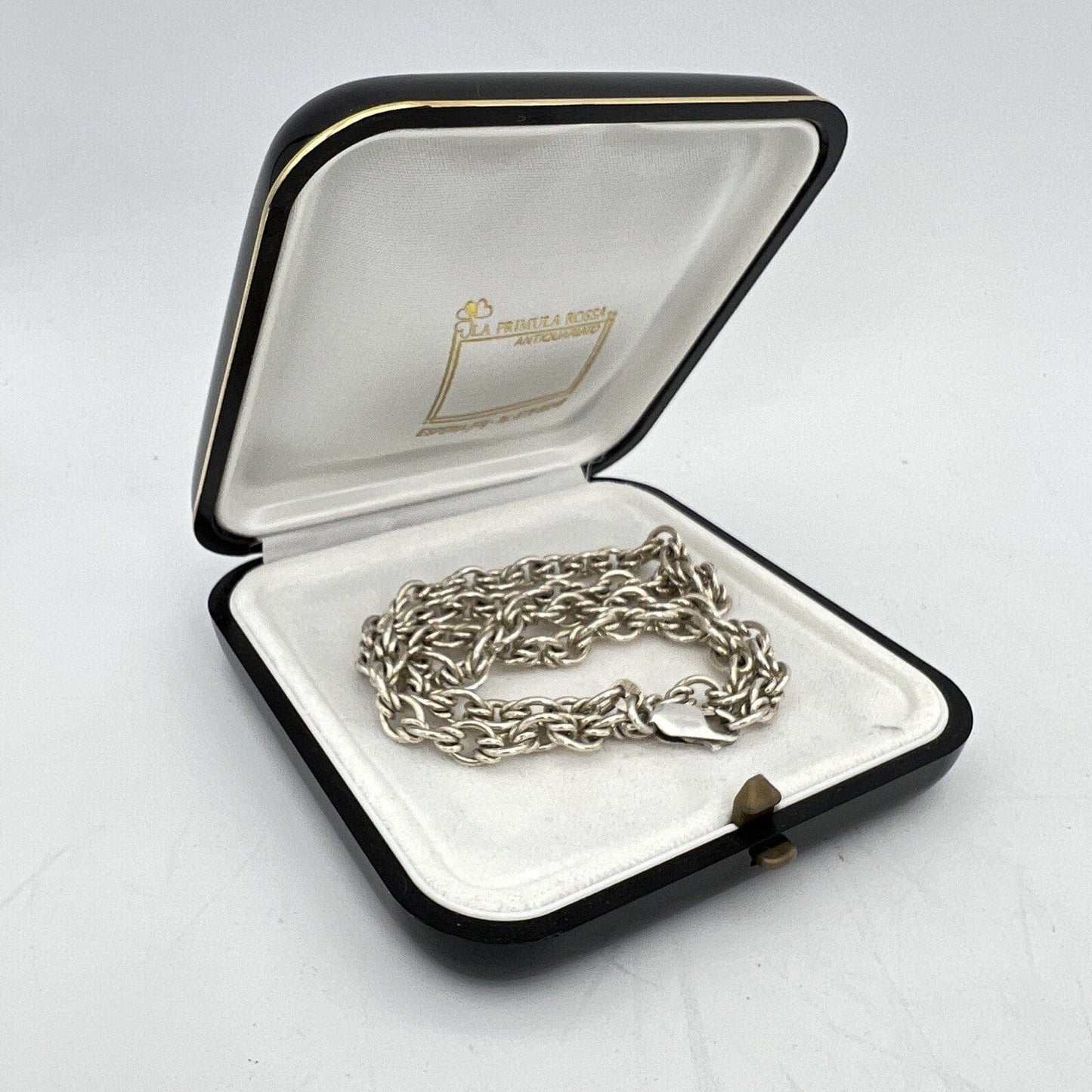 Collana da donna in argento 925 girocollo catena vintage collier a simil torchon Categoria Bigiotteria & Accessori