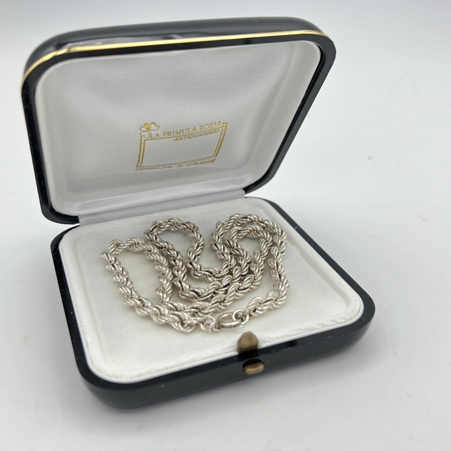Collana da donna in argento 925 girocollo catena vintage collier a torchon Categoria Bigiotteria & Accessori