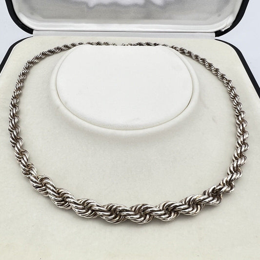 Collana da donna in argento 925 girocollo catena vintage collier a torchon Categoria Bigiotteria & Accessori