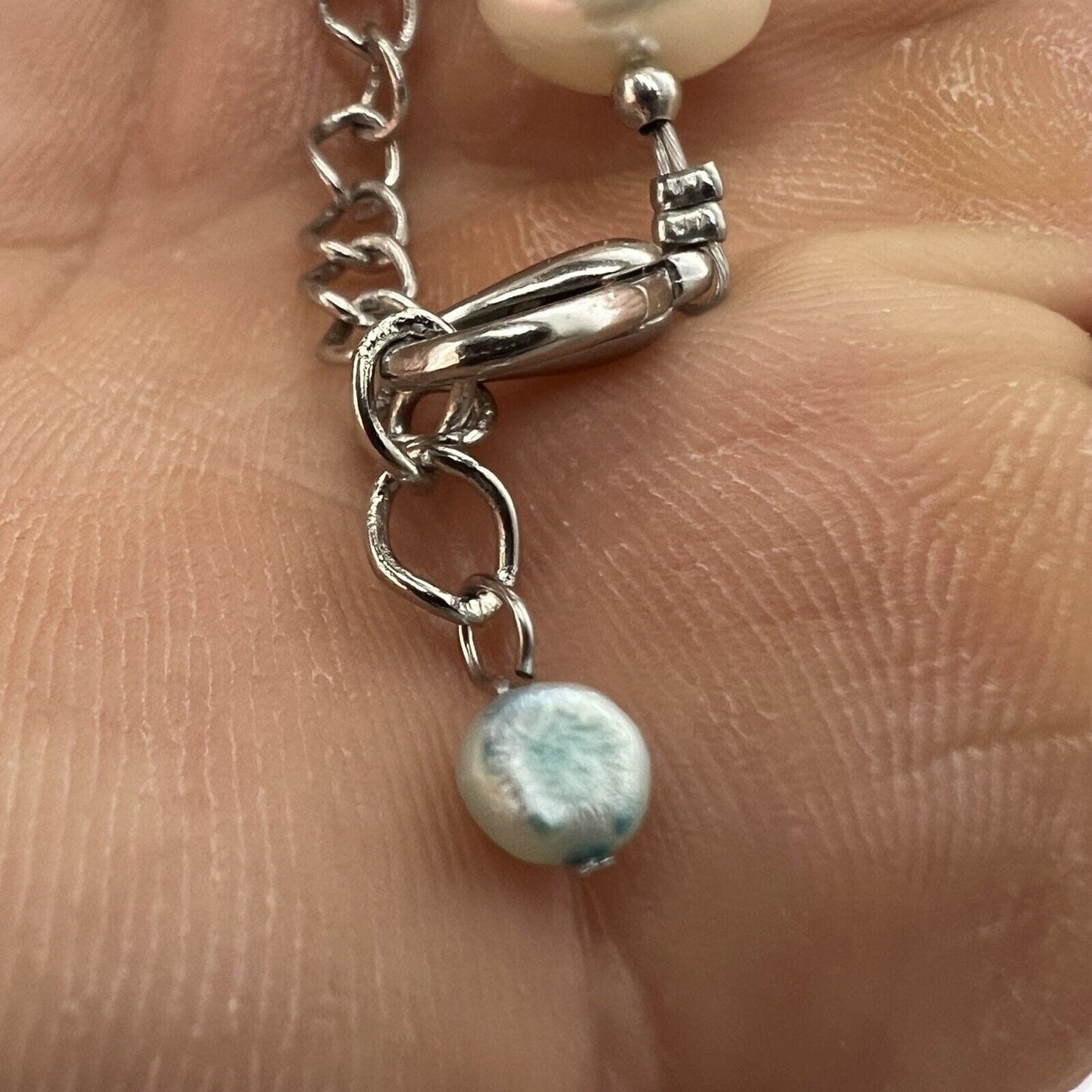 Collana da per donna in Pietre dure naturali e perle celeste azzurro Girocollo Categoria Bigiotteria & Accessori