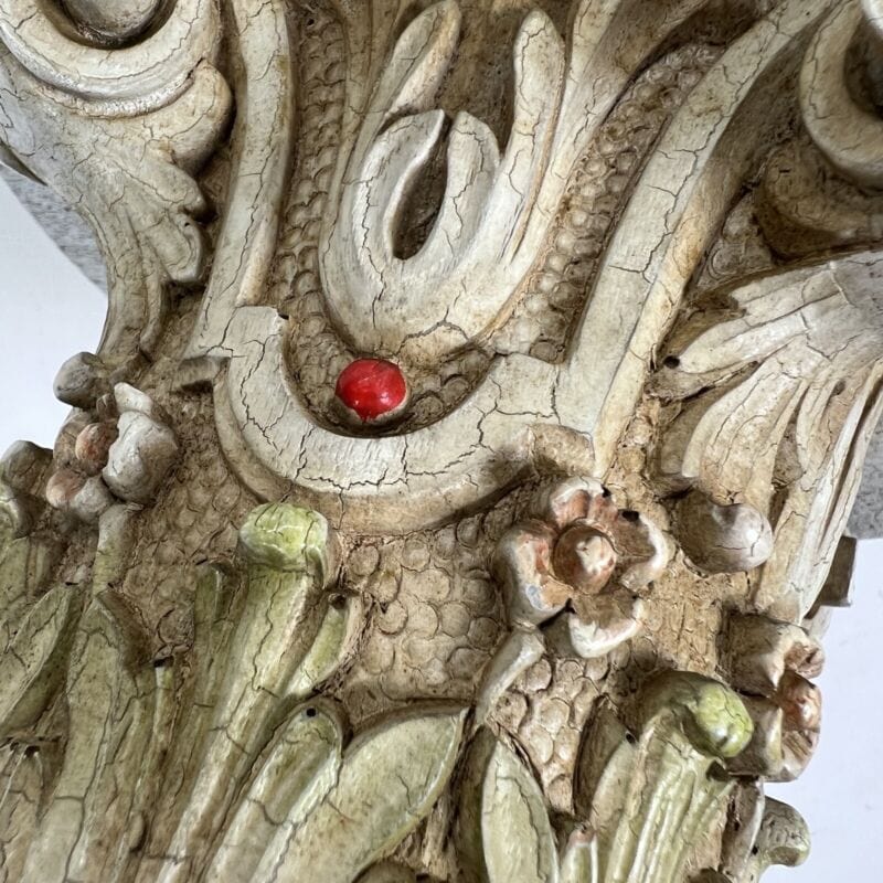 Colonna in legno stile antico Barocco Veneziano porta vaso piedistallo trespolo Categoria Portapiante