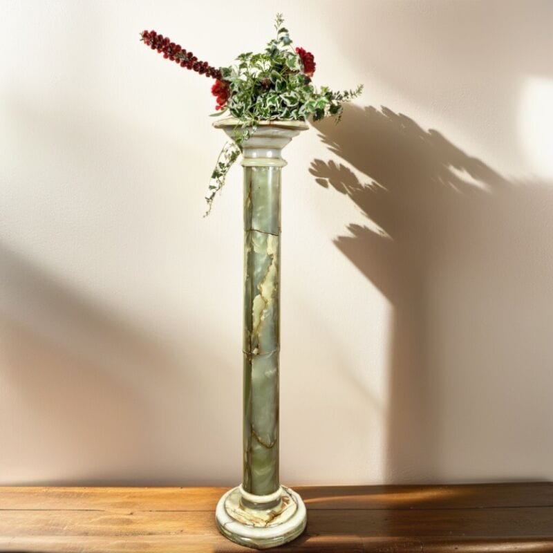 Colonna in marmo di onice stile antico classico porta vaso piedistallo trespolo Categoria Portapiante
