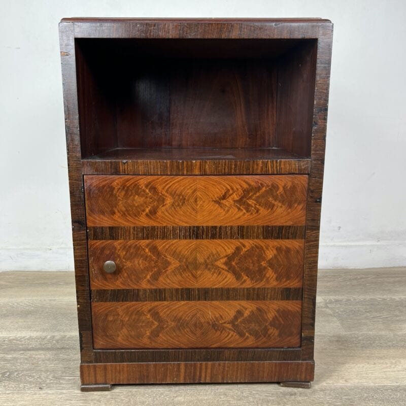 Comodino antico art deco mobile mobiletto vintage usato in legno modernariato Categoria Arredamento