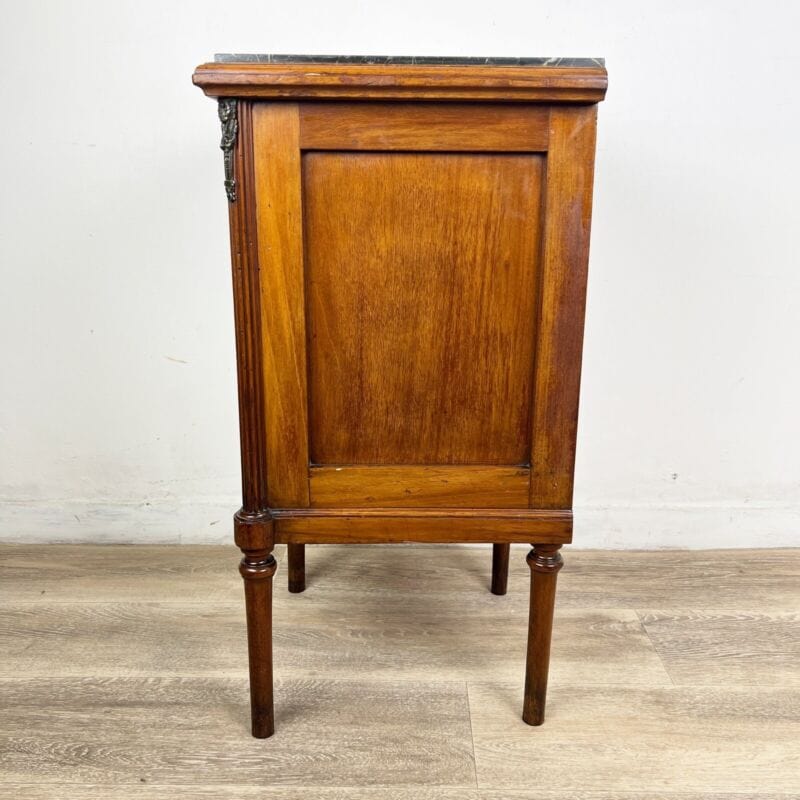 Comodino Antico in legno piano marmo Mobile Intarsiato Anni 20 Stile Liberty 900 Categoria Comodini