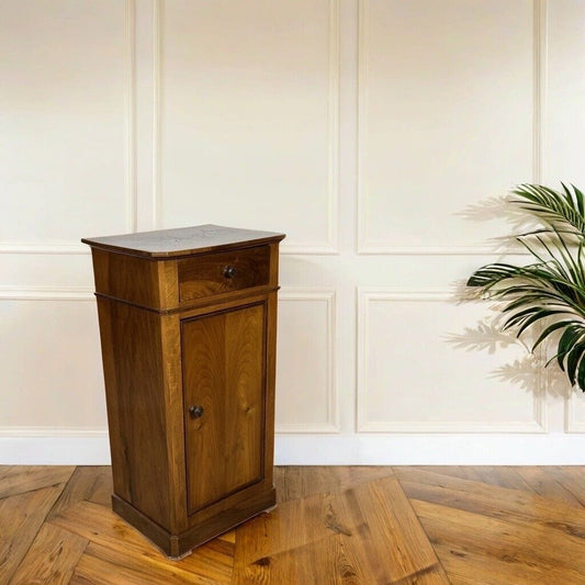 Comodino antico mobiletto Porta telefono in legno massello chiaro d'epoca 800 Categoria Comodini