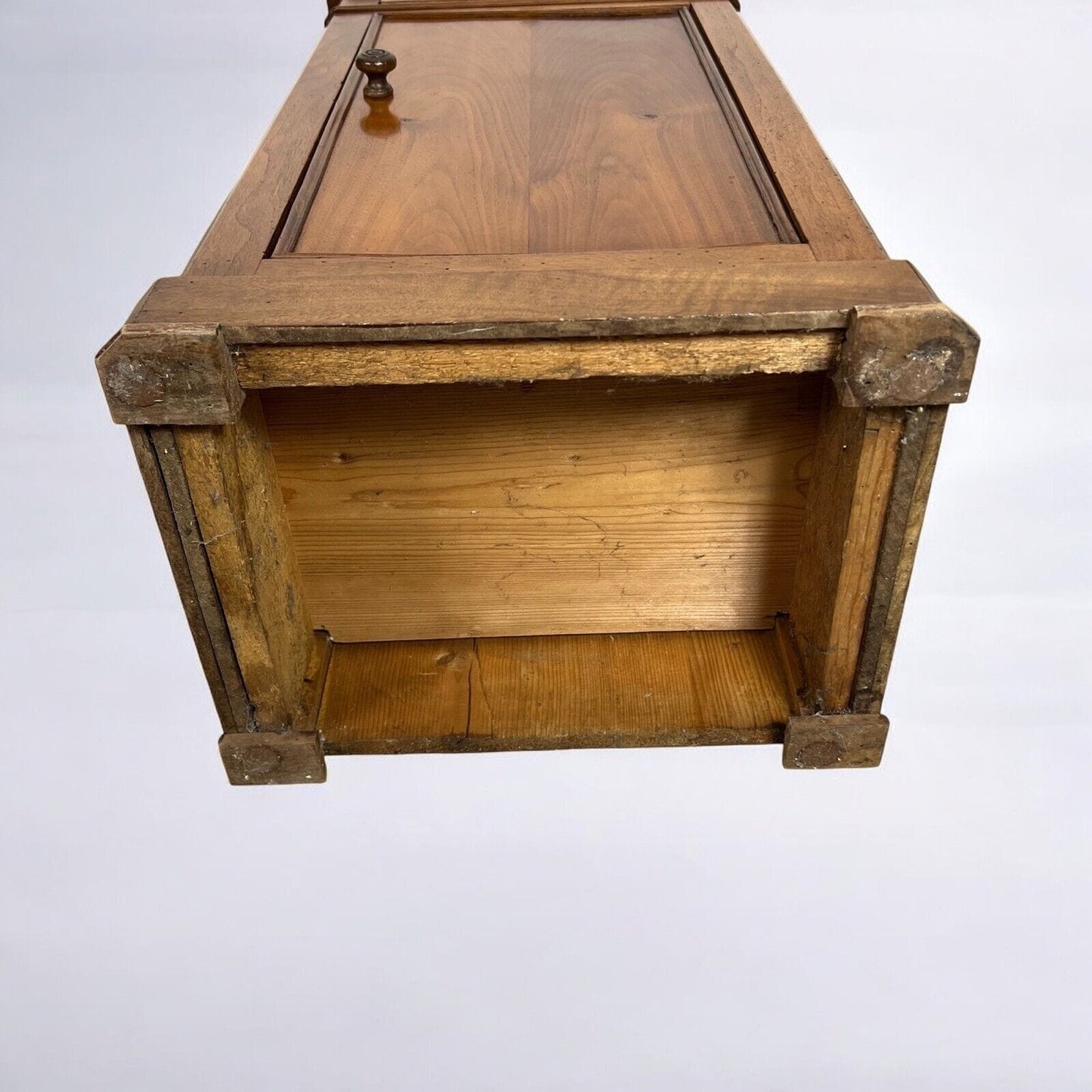 Comodino antico mobiletto Porta telefono in legno massello chiaro d'epoca 800 Categoria Comodini