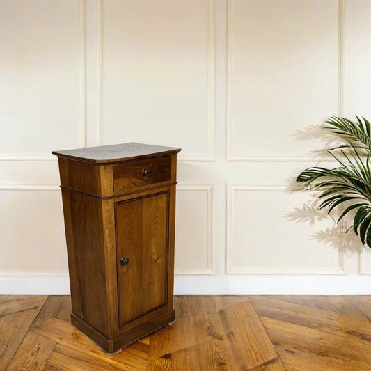 Comodino antico mobiletto Porta telefono in legno massello chiaro d'epoca 800 Categoria Comodini