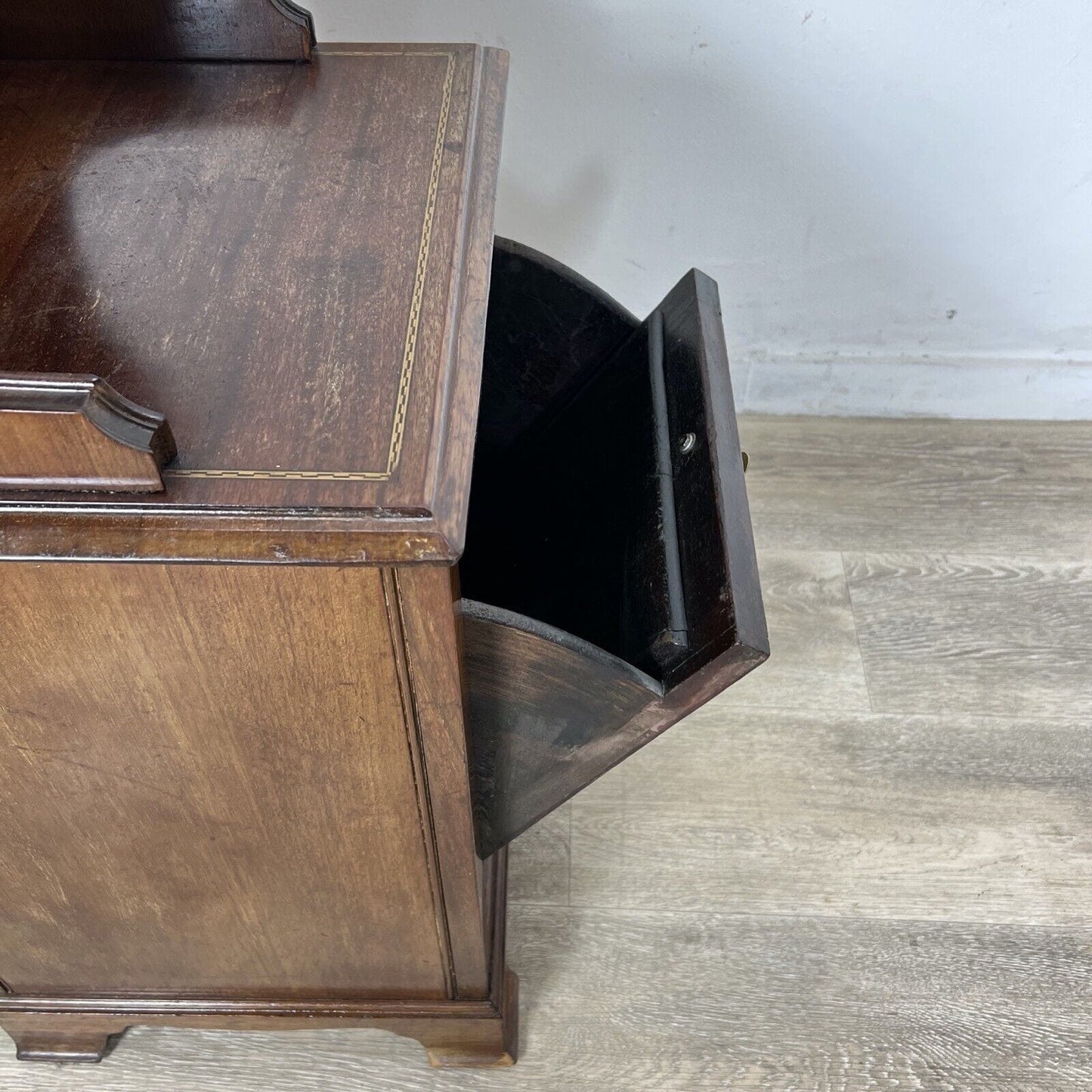 Comodino mobiletto Porta carbone antico in legno d'epoca inglese epoca 800 Categoria Vari