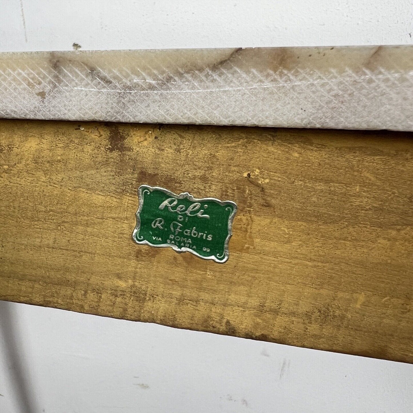 Consolle Antica in legno oro Stile Barocco da ingresso con marmo onice Tavolino Categoria Servante - Servantini