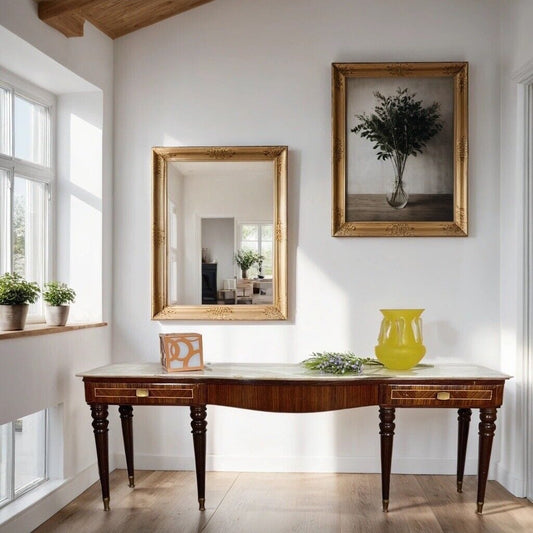 Consolle bassa antica anni 50 modernariato mobile Mid century Tavolo vintage 900 Categoria Servante - Servantini