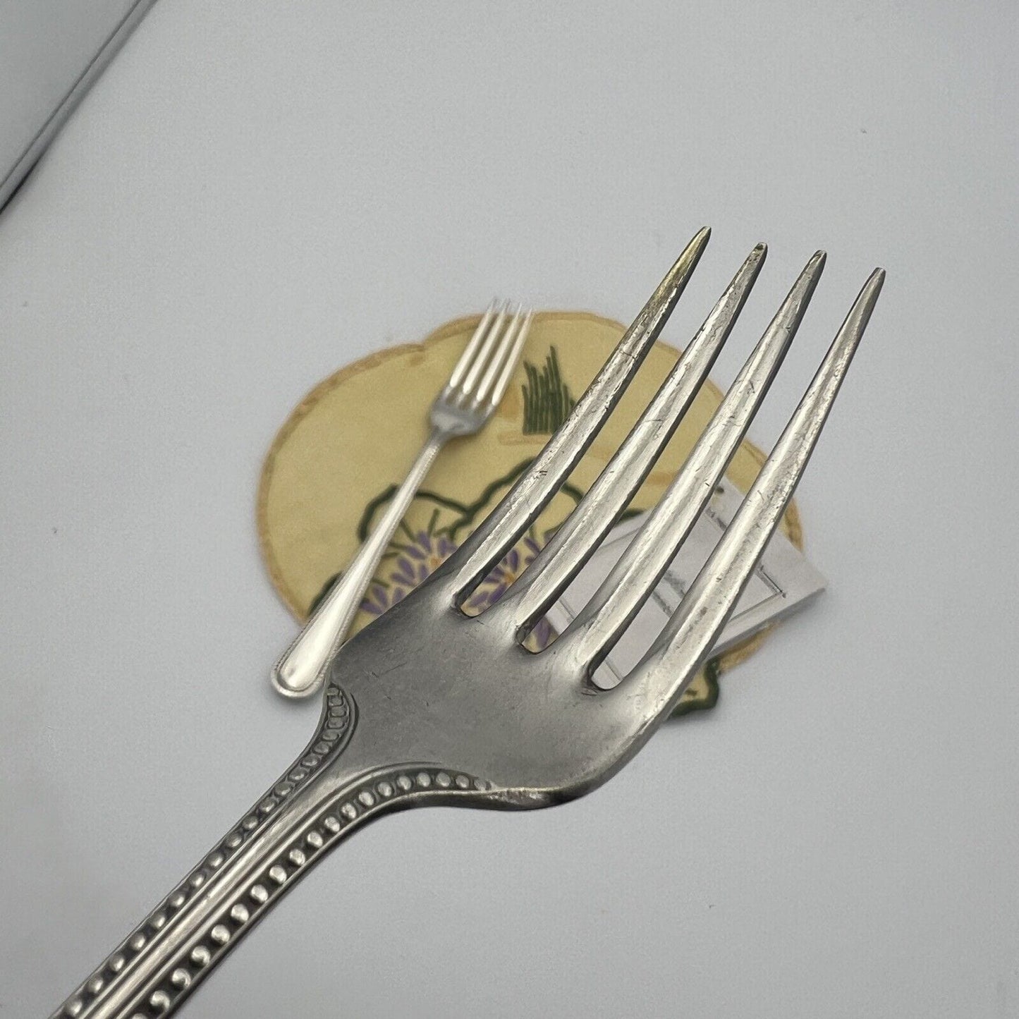 Coppia di forchette in Argento silver plated Sheffield Stile 800 Antiche Categoria Sheffield & Argento