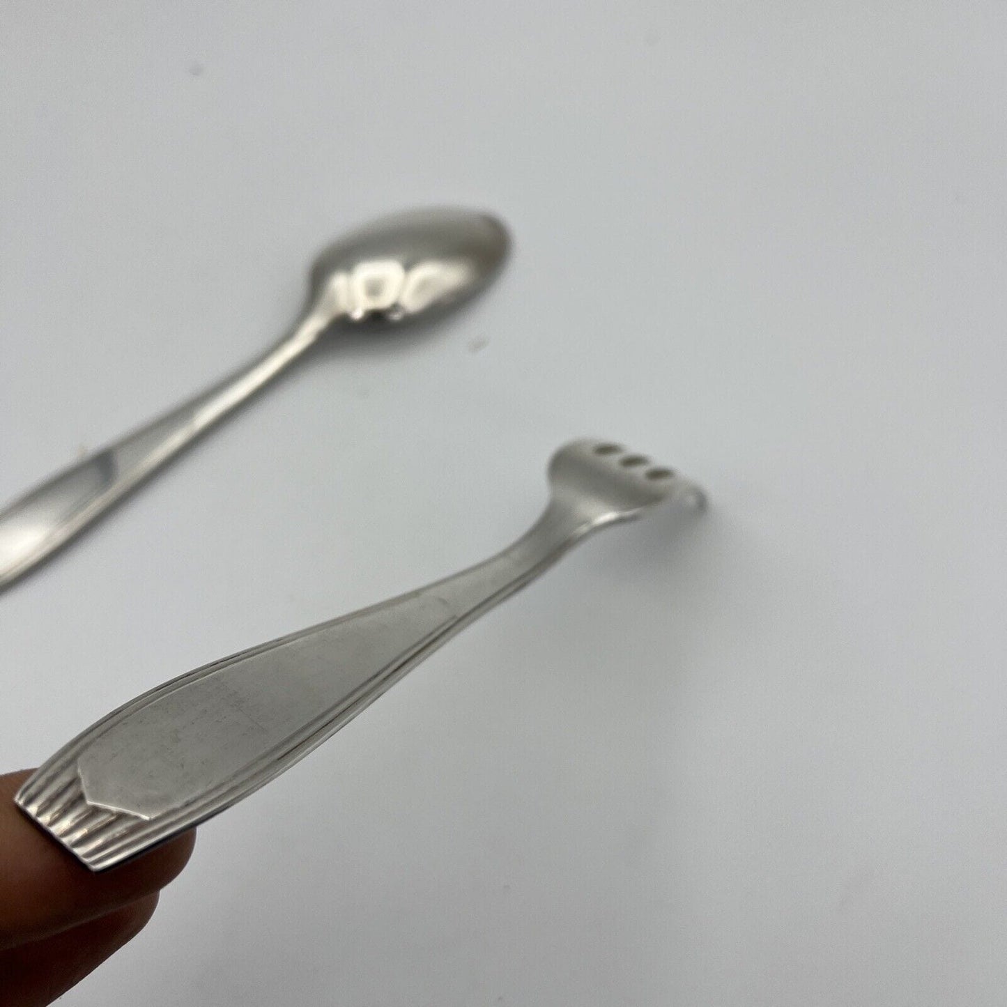 Coppia di Posate in argento placcato Christofle Forchetta e Cucchiaio epoca 900 Categoria Sheffield & Argento