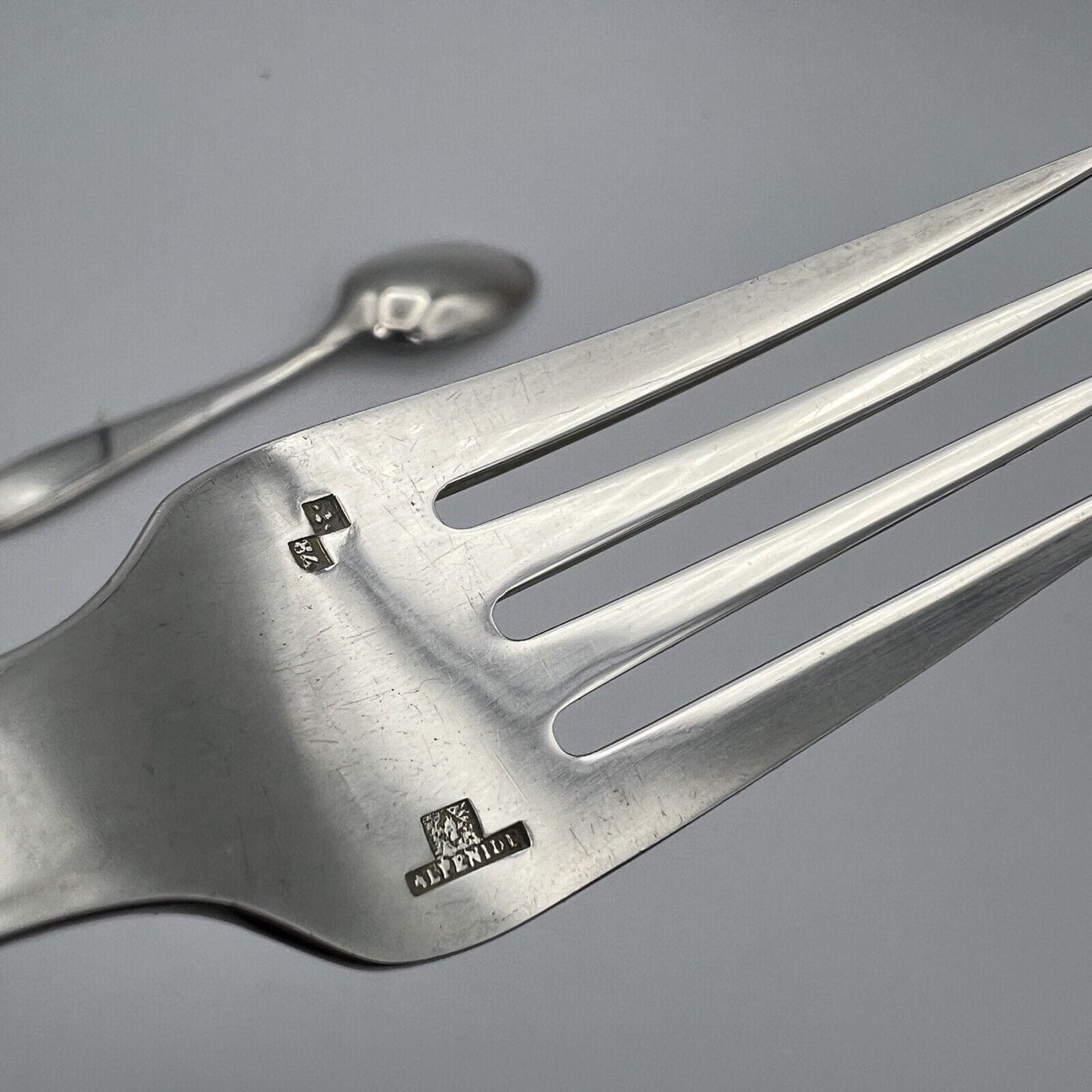 Coppia di Posate in argento placcato Christofle Forchetta e Cucchiaio epoca 900 Categoria Sheffield & Argento