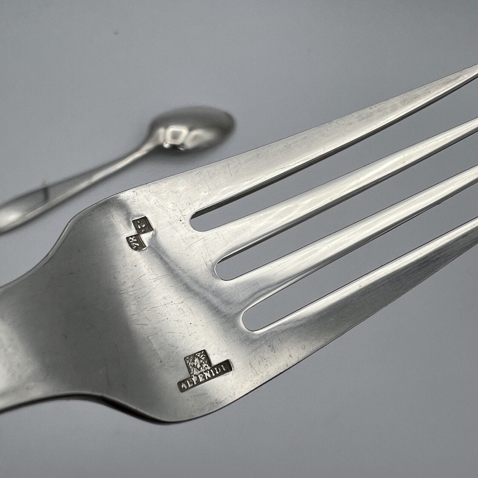 Coppia di Posate in argento placcato Christofle Forchetta e Cucchiaio epoca 900 Categoria  Sheffield & Argento