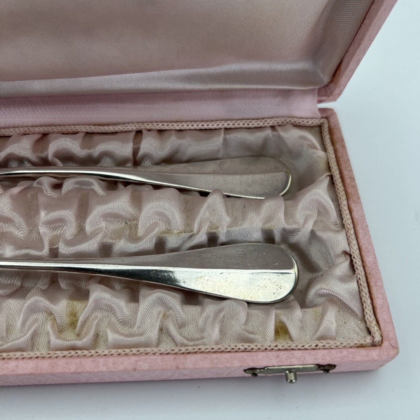 Coppia di Posate in argento placcato stile Christofle Forchetta Cucchiaio epoca Categoria Sheffield & Argento