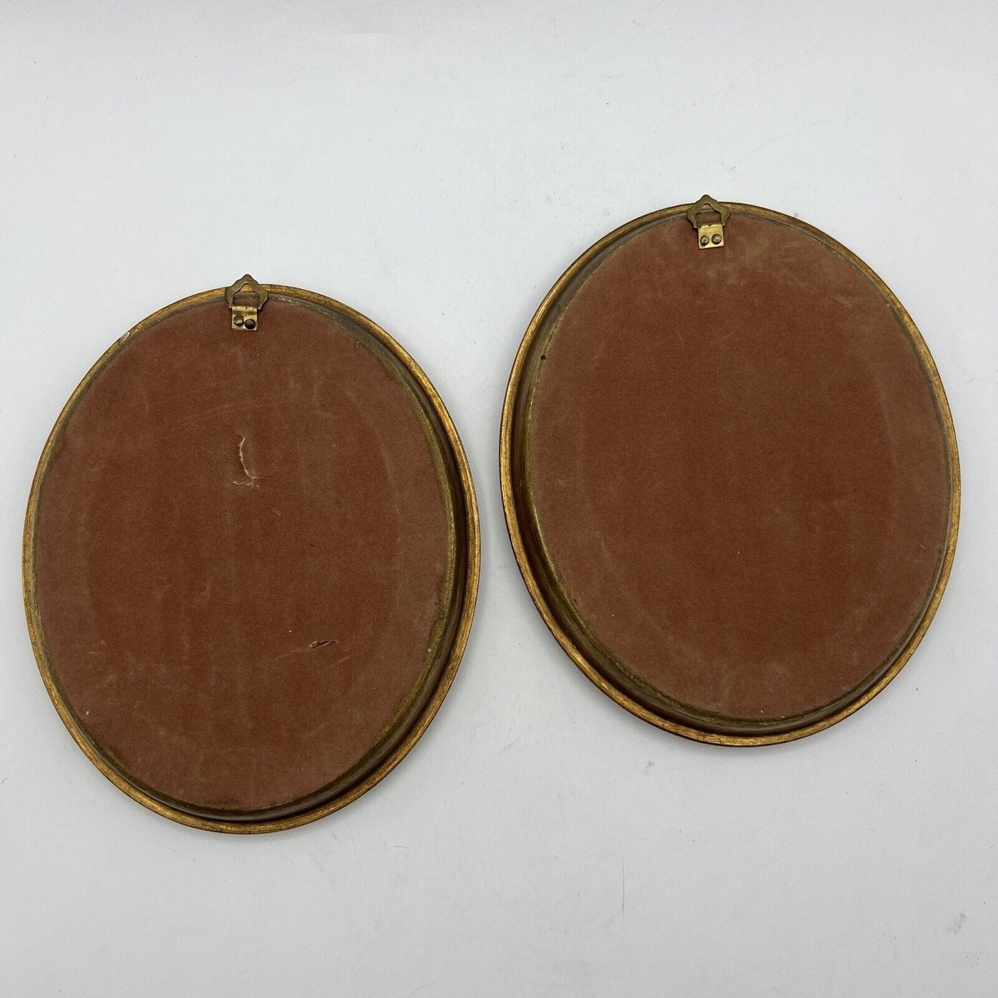 Coppia di Quadretti antichi miniature ovali paesaggio dipinti a olio Firmati Categoria Quadri