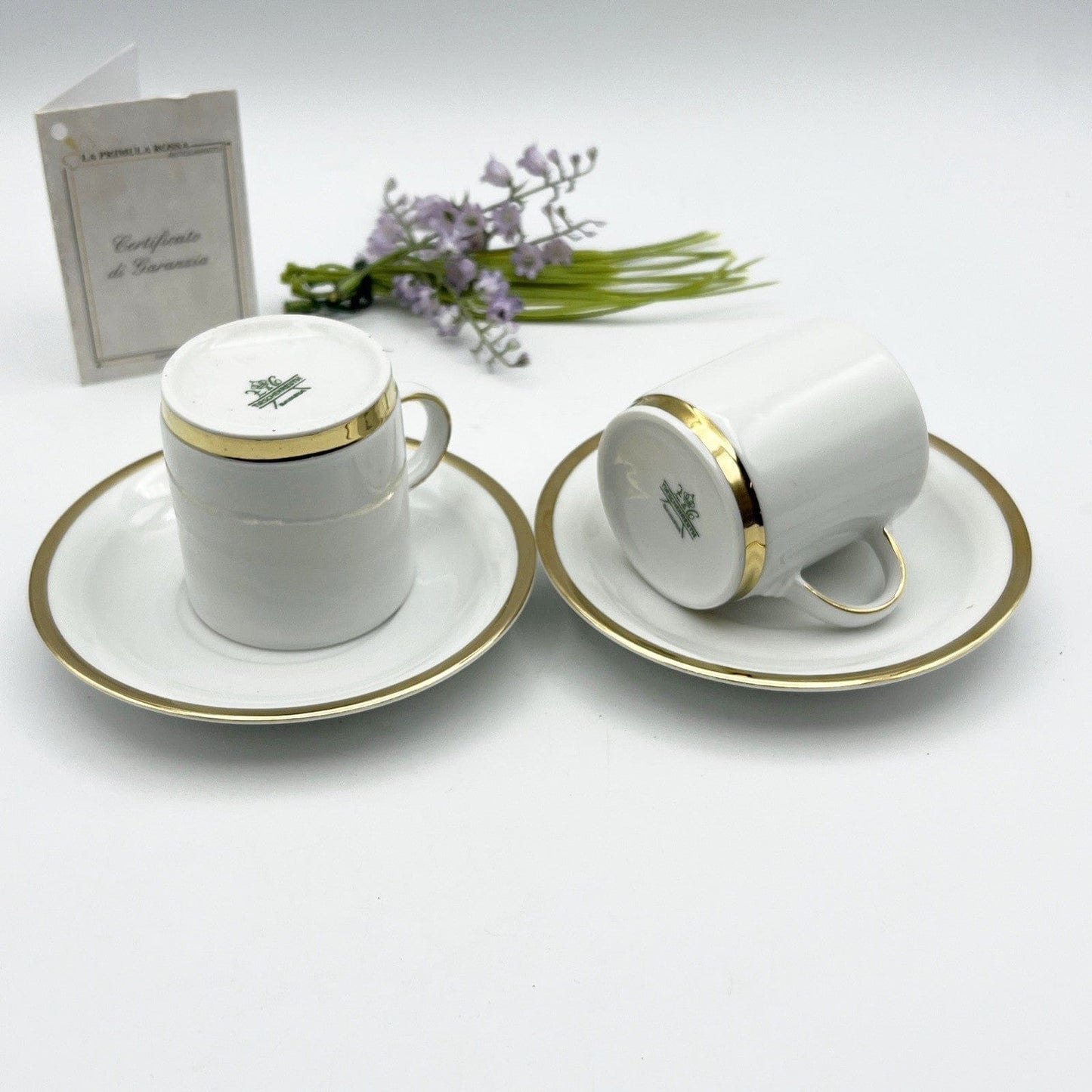 Coppia Tazzine da caffe antiche Bavaria in porcellana anni 70 tazze Stile Deco Categoria Servizio tazze - Tazze