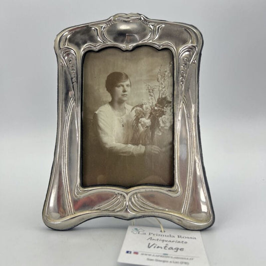 Cornice portafoto in argento silver plated stile antico art Noveau Portaritratto Categoria Sheffield & Argento