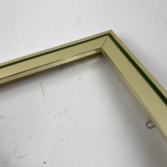 Cornice stile minimal anni 70 in legno cromata oro dorata rettangolare Vintage Categoria Specchi e Cornici