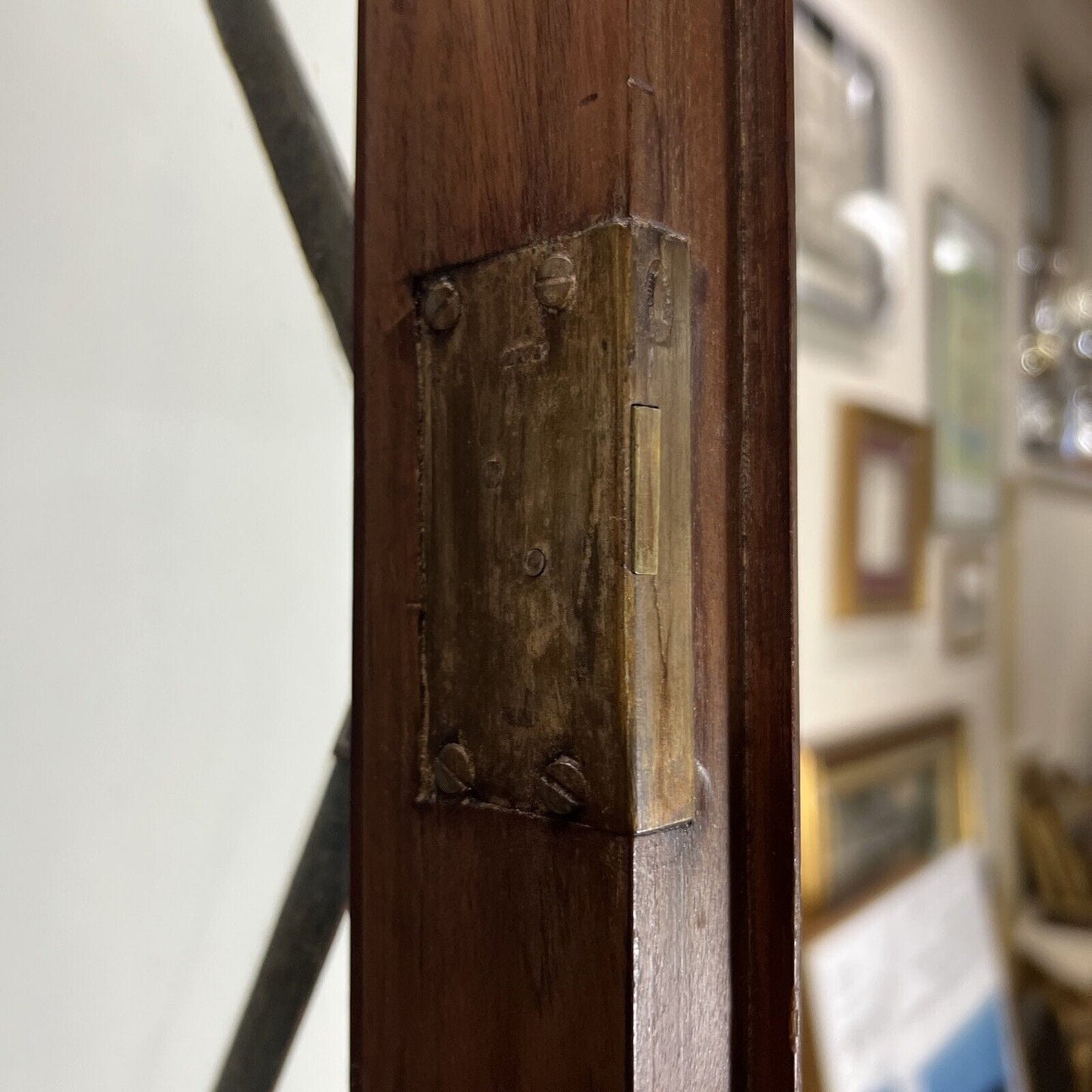 Credenza antica vetrina epoca 800 vittoriana mobile da salone in legno di Noce Categoria Servante - Servantini