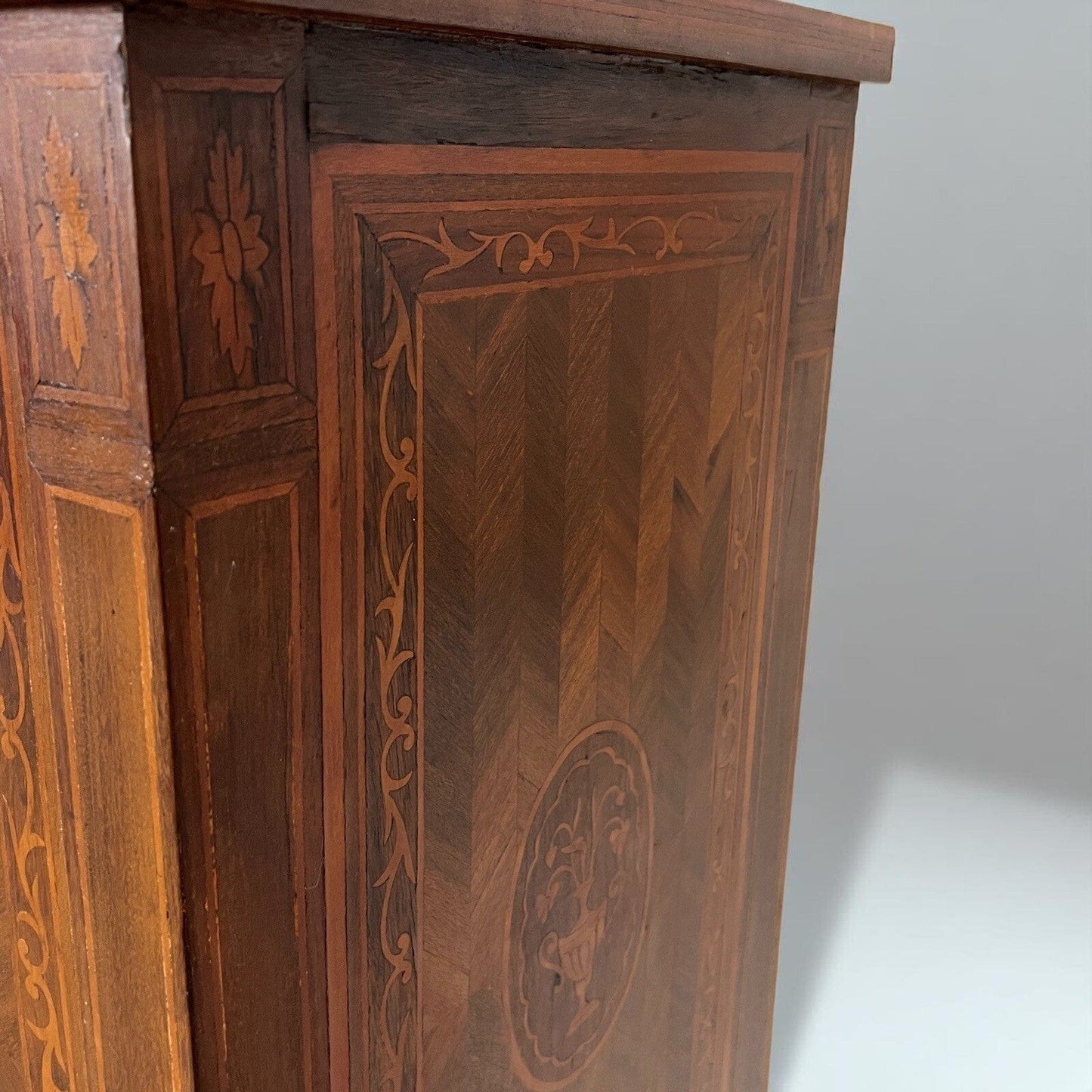 Credenza in Stile Antico Luigi XVI legno intarsiata mobile Consolle Madia '900 Categoria Servante - Servantini