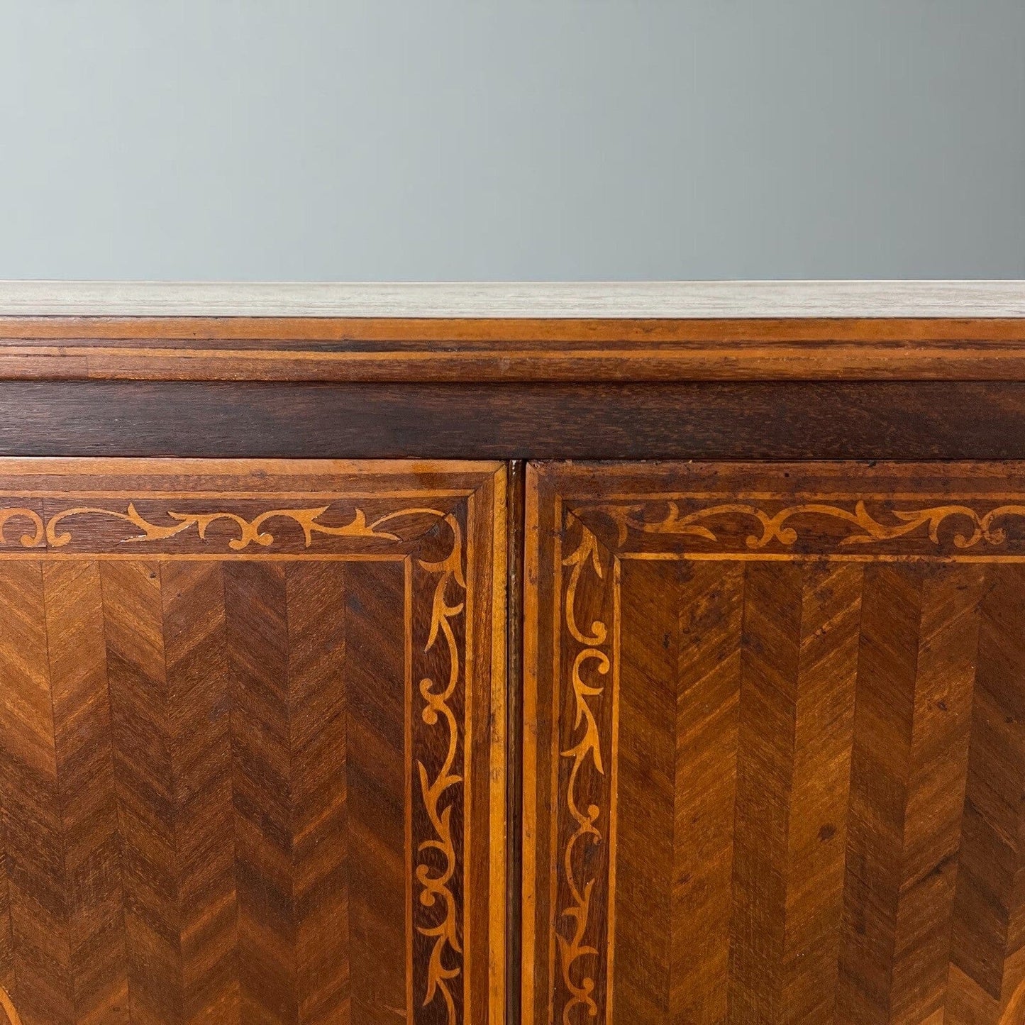 Credenza in Stile Antico Luigi XVI legno intarsiata mobile Consolle Madia '900 Categoria Servante - Servantini