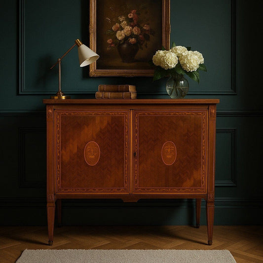 Credenza in Stile Antico Luigi XVI legno intarsiata mobile Consolle Madia '900 Categoria Servante - Servantini
