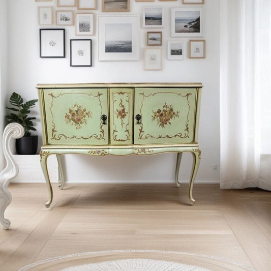 Credenza servante veneziana mobile stile antico servantino laccato e dipinto Categoria Servante - Servantini