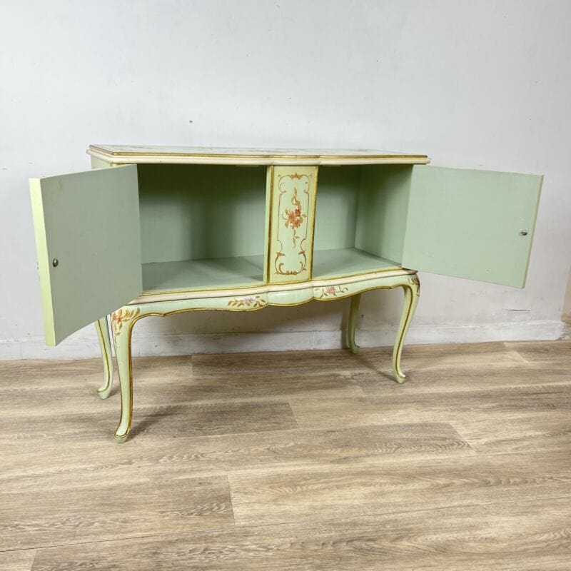 Credenza servante veneziana mobile stile antico servantino laccato e dipinto Categoria Servante - Servantini