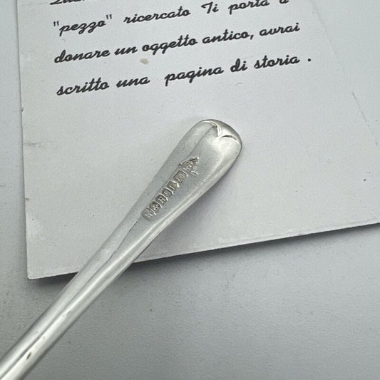Cucchiaino antico in argento silver plated per mustarda spezie sale epoca 800 Categoria Sheffield & Argento