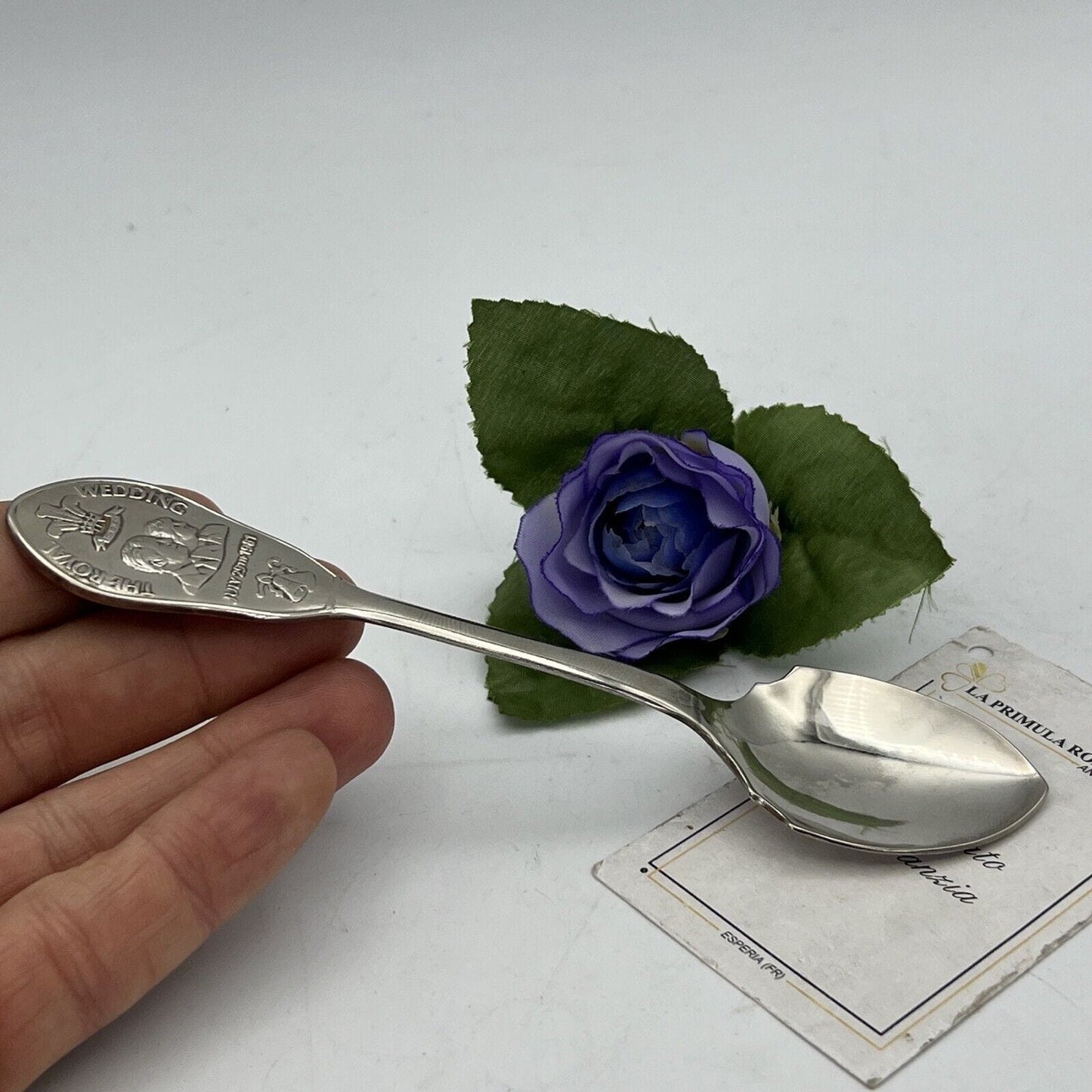 Cucchiaino Commemorativo Casa reale Inglese Souvenir Matrimonio Principe Carlo Categoria Arte e antiquariato:Argento:Oggetti da tavola e cucina:Posate