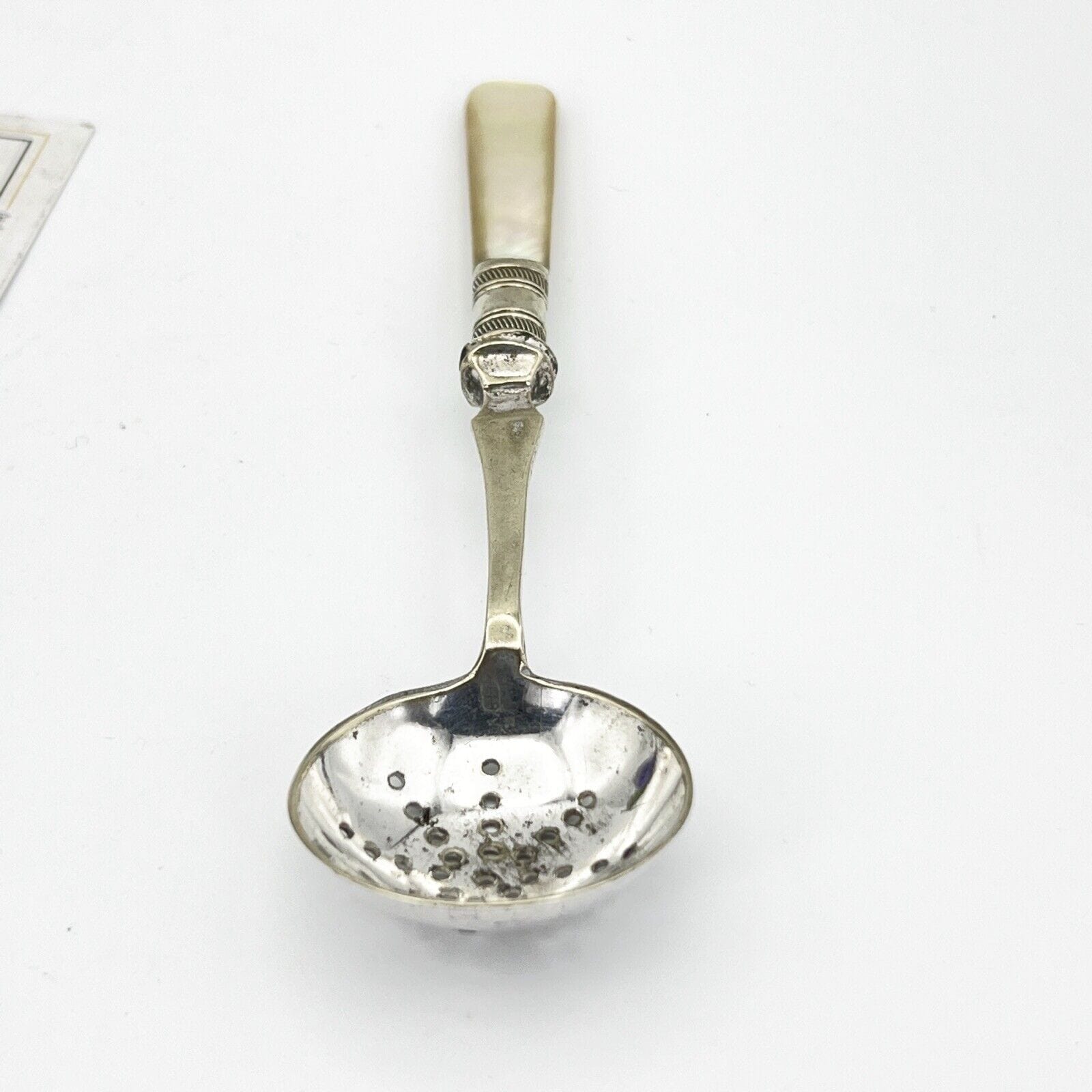 Cucchiaio in argento sheffield antico silver plated colino spargi zucchero '900 Categoria  Sheffield & Argento
