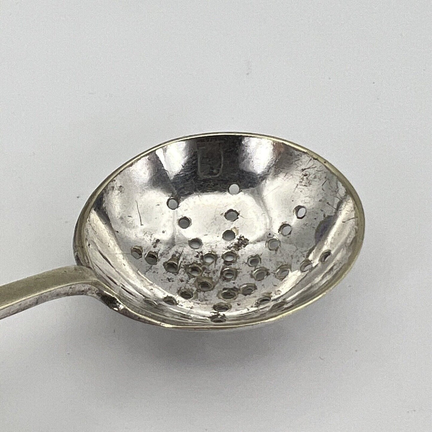 Cucchiaio in argento sheffield antico silver plated colino spargi zucchero '900 Categoria Sheffield & Argento