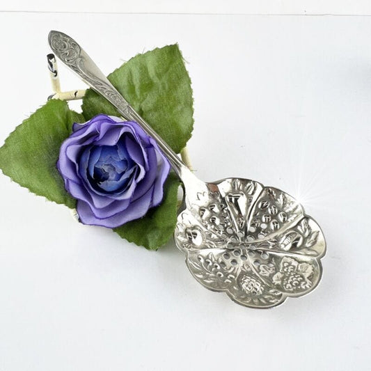 Cucchiaio posata in argento sheffield antico silver plate colino spargi zucchero Categoria  Sheffield & Argento