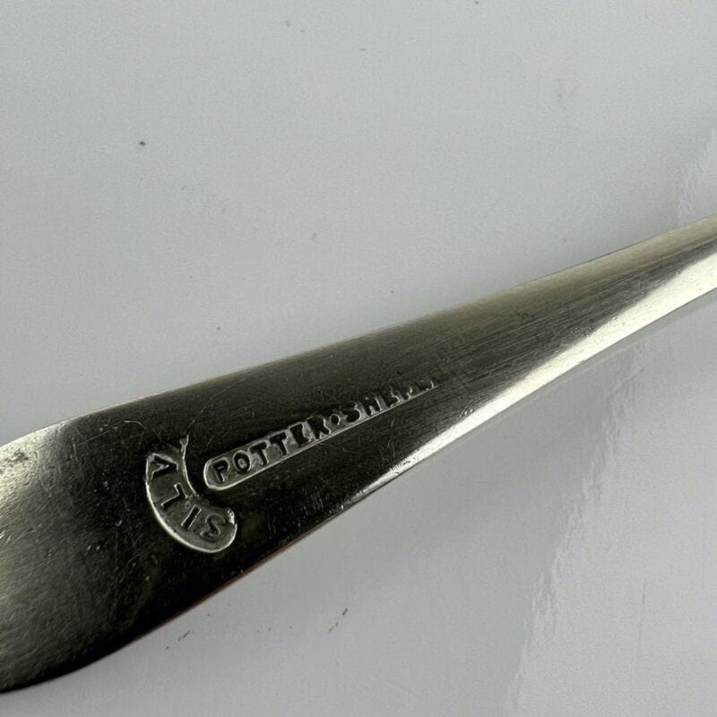 Cucchiaio posata in argento sheffield antico silver plate colino spargi zucchero Categoria Sheffield & Argento